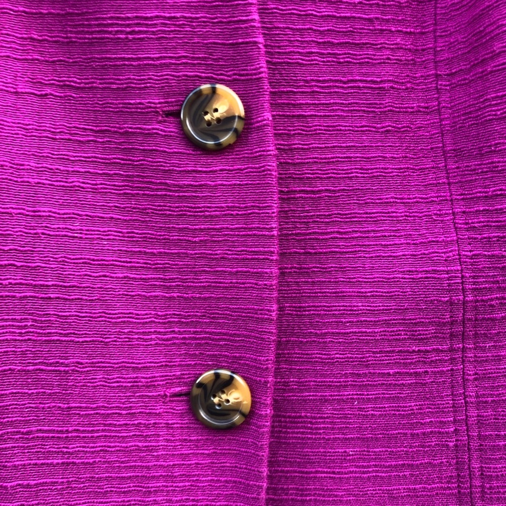 Evan-Picone Fuchsia Two Button Textured Career Su… - image 4